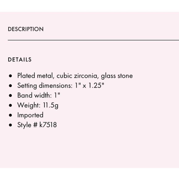 Kate Spade Social Butterfly Statement Ring multi color - Picture 5 of 10